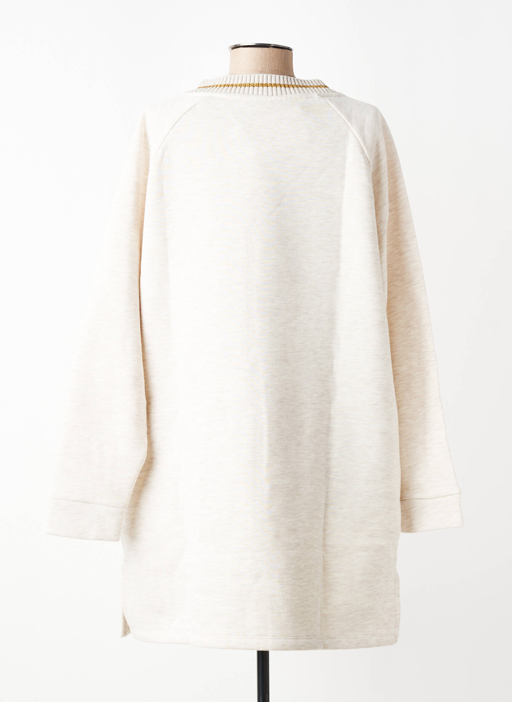 Pull tunique manches longues manches longues beige LES TROPEZIENNES PAR M.BELARBI femme