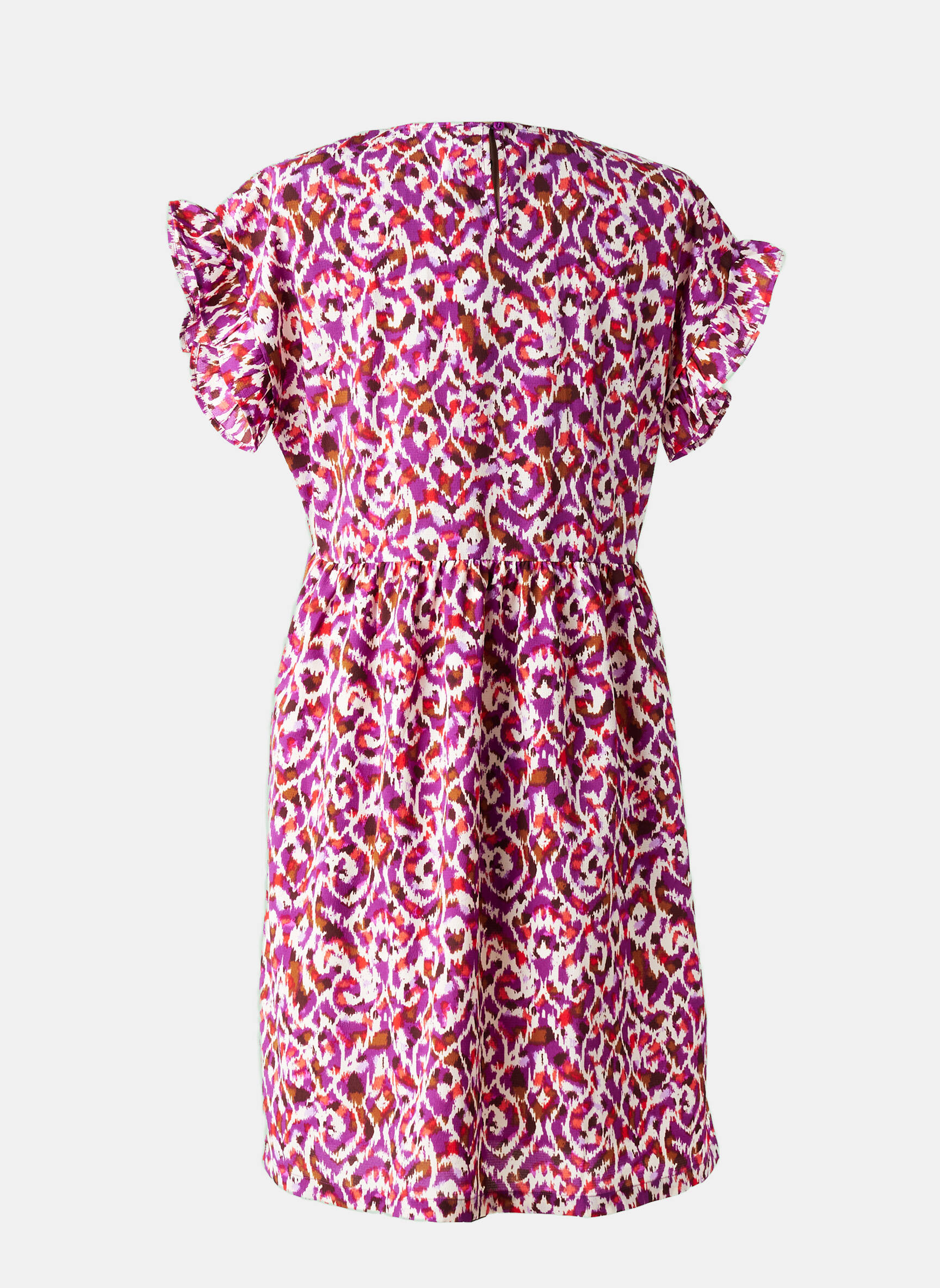 Robe mi-longue doublure manches courtes violet LE TEMPS DES CERISES fille