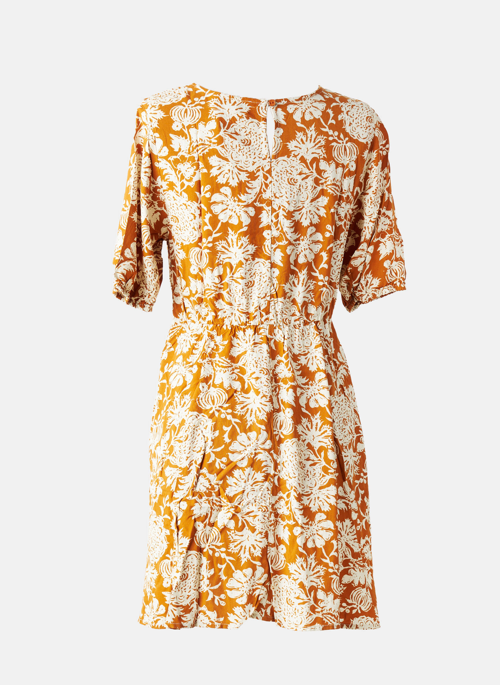 Robe courte imprimé fantaisie manches courtes orange LE TEMPS DES CERISES fille