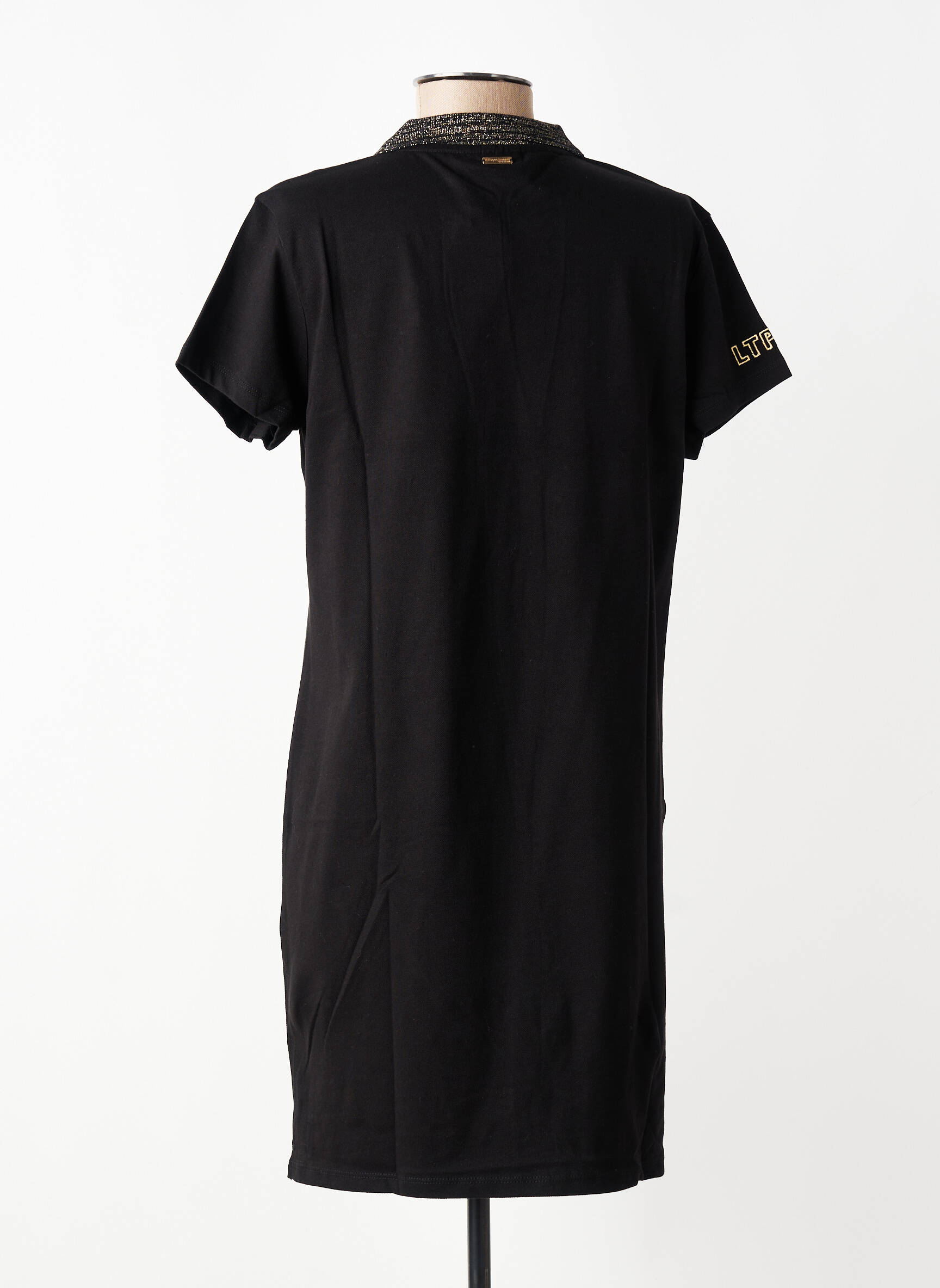 Robe courte manches courtes manches courtes noir LES TROPEZIENNES PAR M.BELARBI femme