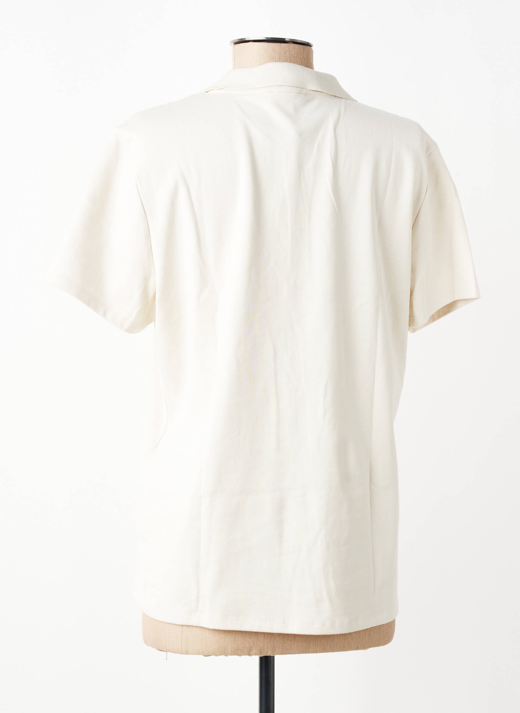 Polo coupe droite manches courtes beige STREET ONE femme