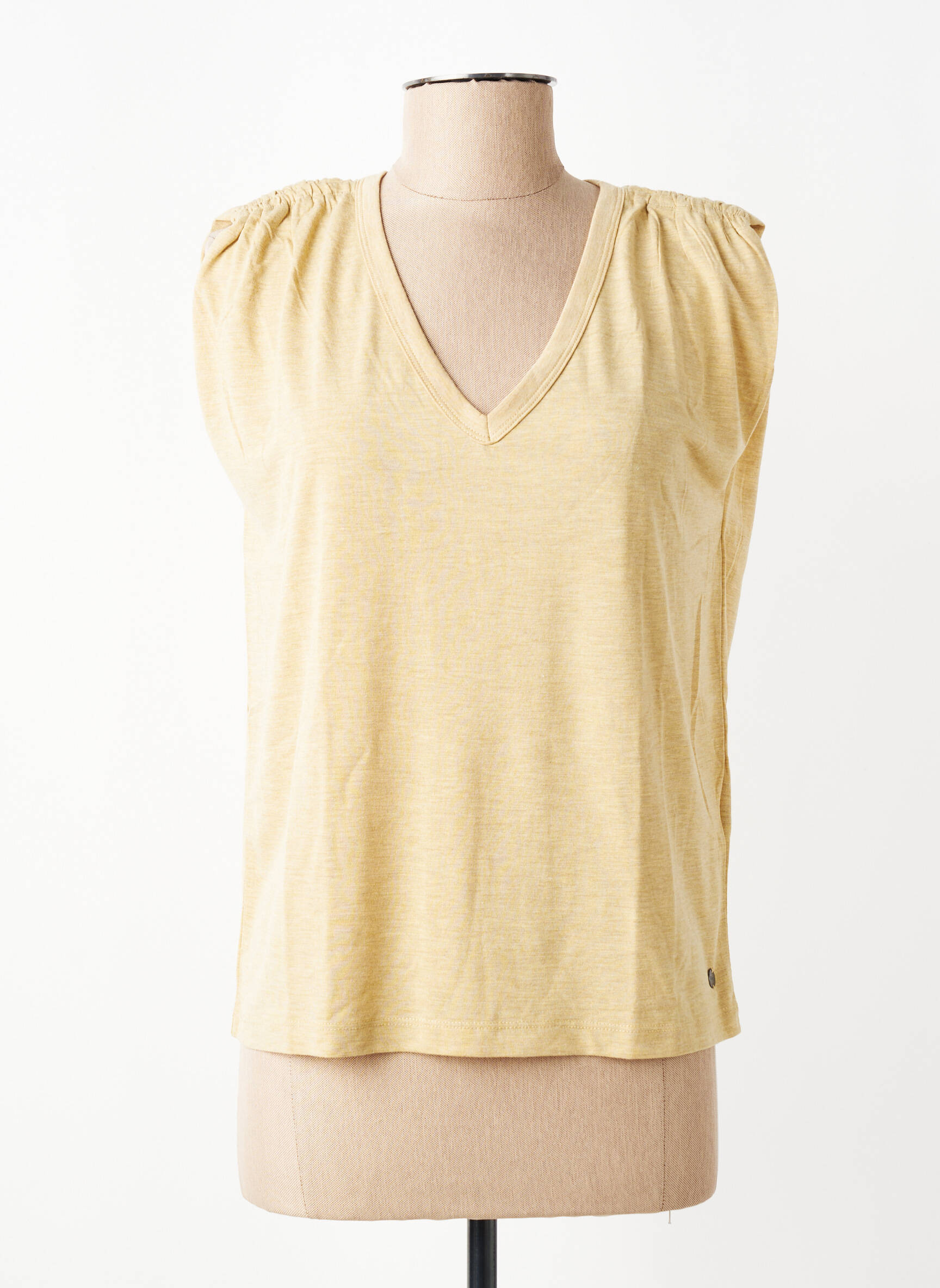 T-shirt coupe droite manches courtes jaune GARCIA femme