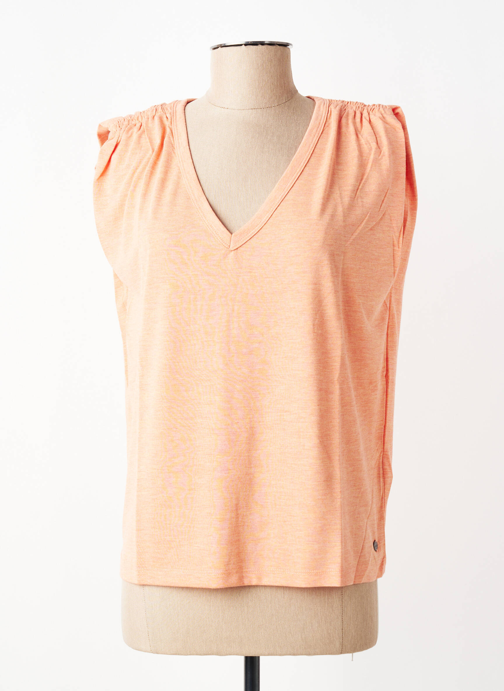 T-shirt coupe droite manches courtes orange GARCIA femme