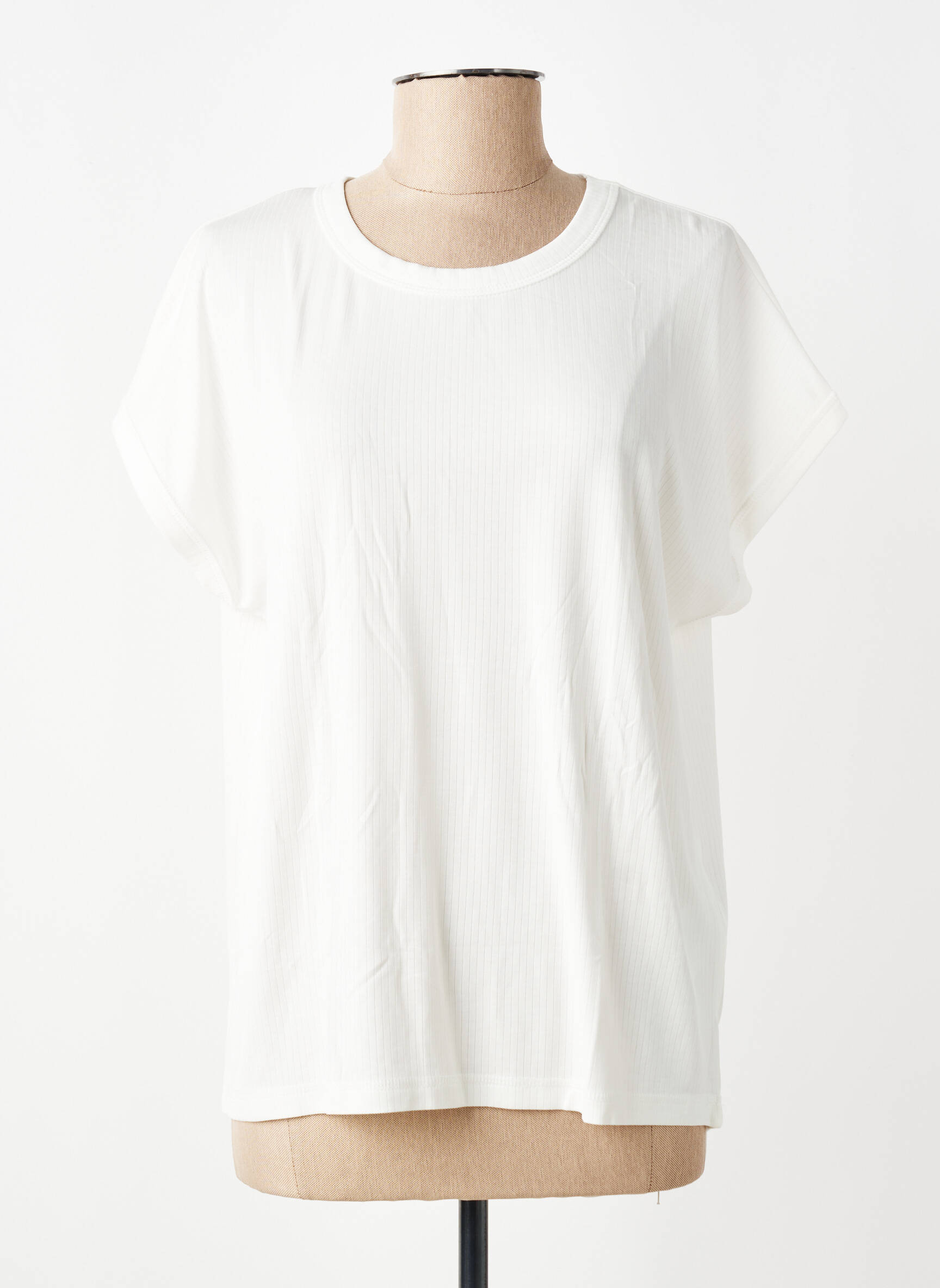 T-shirt coupe droite manches courtes blanc SOYACONCEPT femme