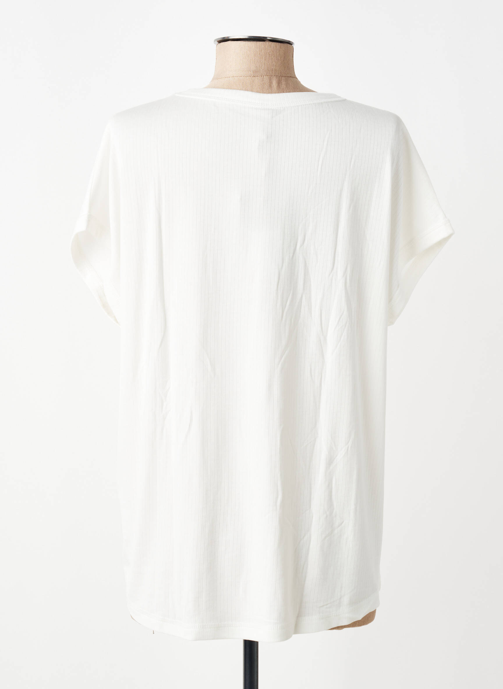 T-shirt coupe droite manches courtes blanc SOYACONCEPT femme