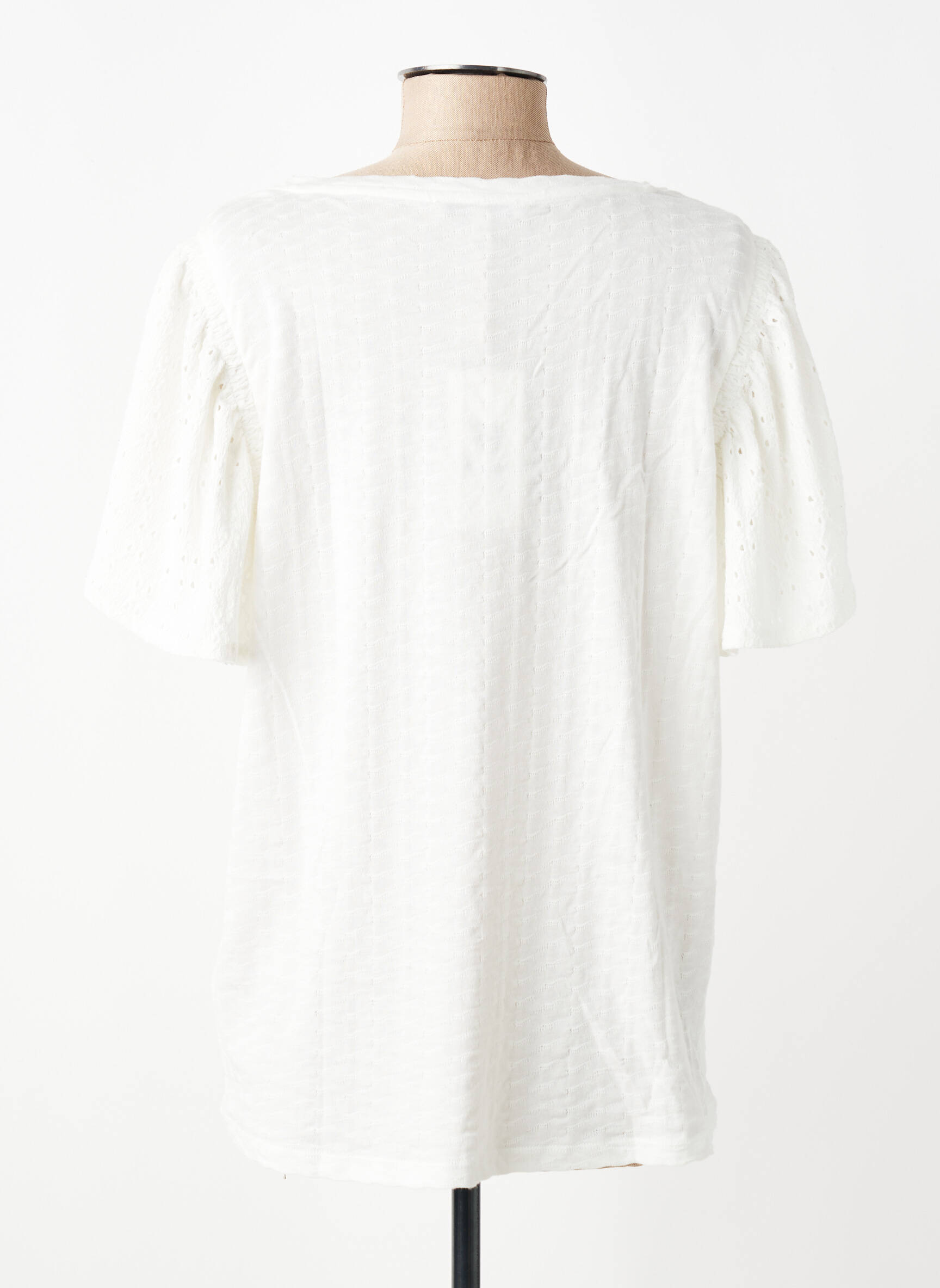 Top manches courtes manches courtes blanc GARCIA femme