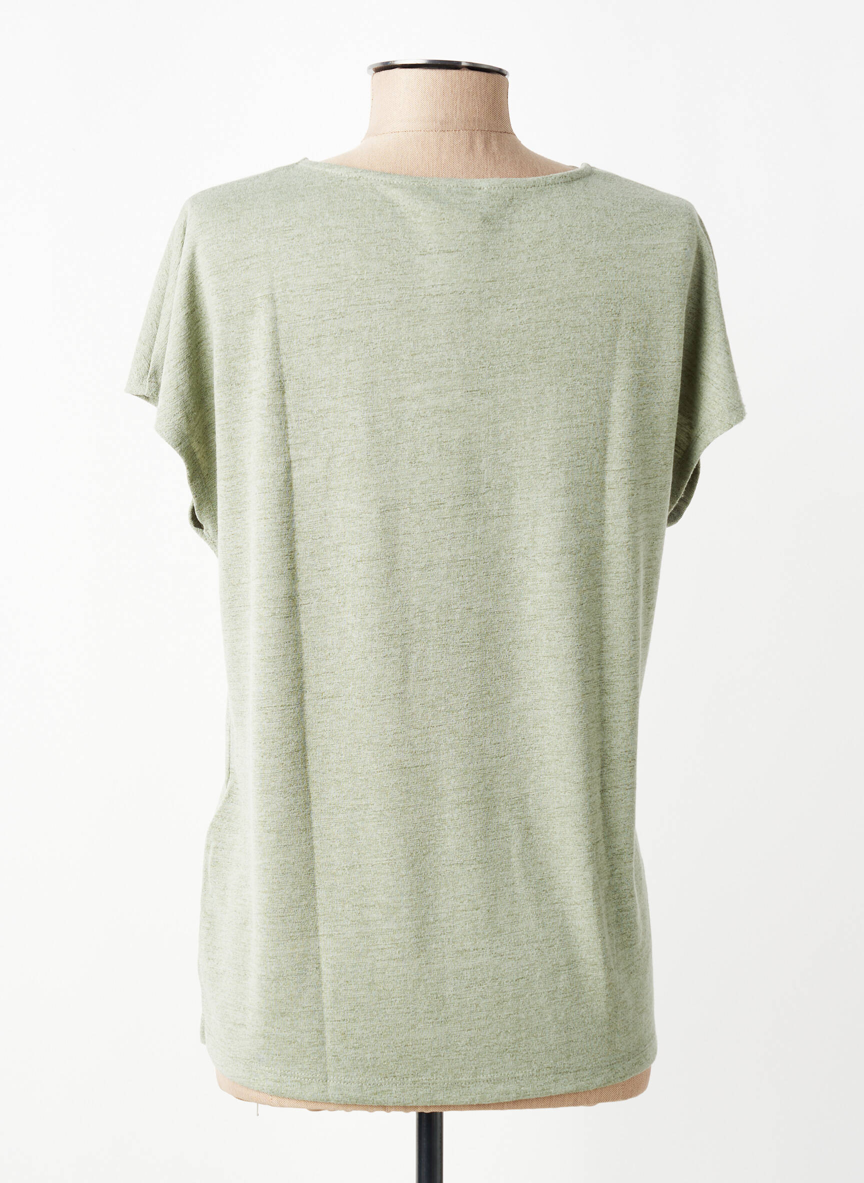 T-shirt coupe droite manches courtes vert STREET ONE femme