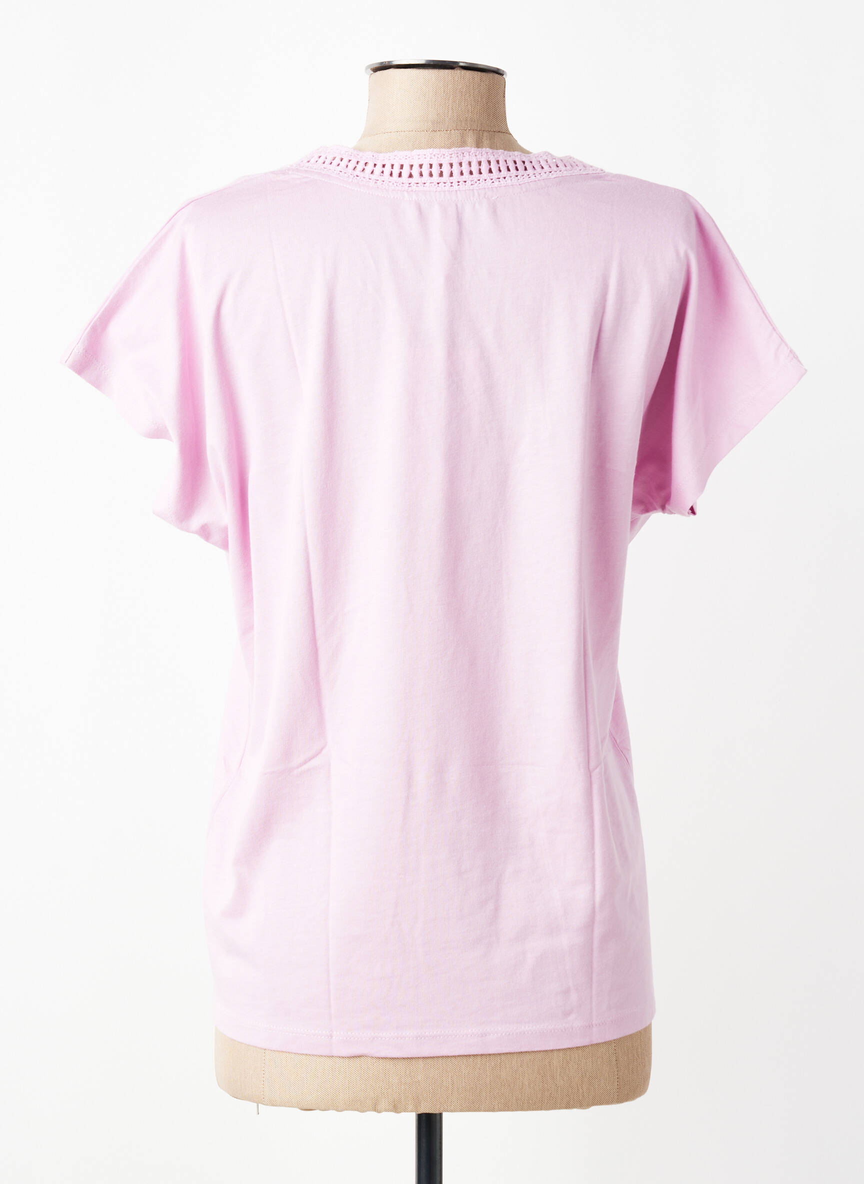 T-shirt coupe droite manches courtes violet GARCIA femme