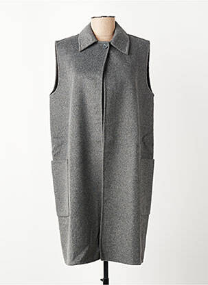 Gilet manches courtes coupe droite gris SOYACONCEPT femme