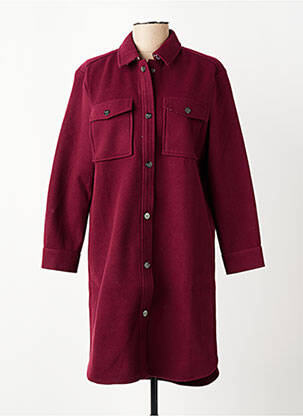 Manteau long coupe droite sans capuche violet STREET ONE femme
