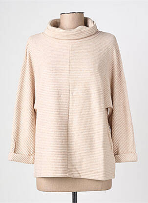 Pull tissage chiné manches longues beige STREET ONE femme