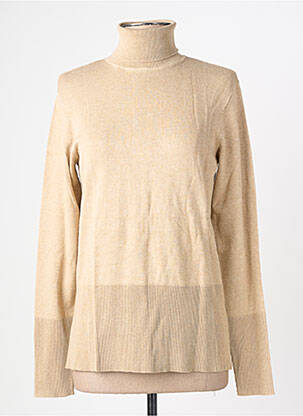 Pull col roulé coupe cintrée manches longues beige SOYACONCEPT femme