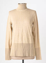 Pull col roulé coupe cintrée manches longues beige SOYACONCEPT femme