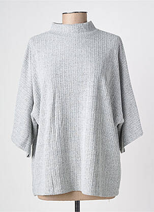 Pull tissage chiné manches longues gris SOYACONCEPT femme