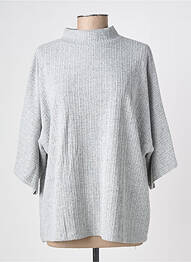 Pull tissage chiné manches longues gris SOYACONCEPT femme