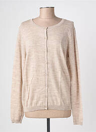 Gilet manches longues stretch beige PEPPERCORN femme