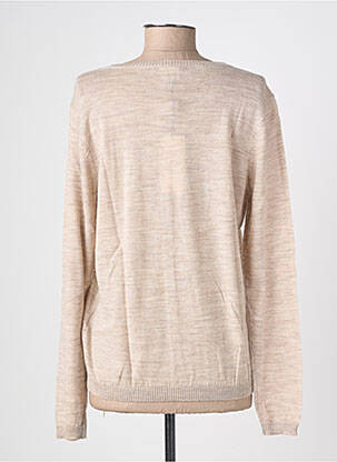 Gilet manches longues col rond beige PEPPERCORN femme