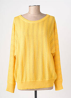 Pull stretch manches longues jaune ROSE femme