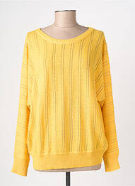 Pull stretch manches longues jaune ROSE femme