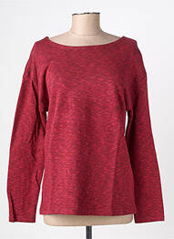 Pull tissage chiné manches longues rouge MINDELO BAY femme