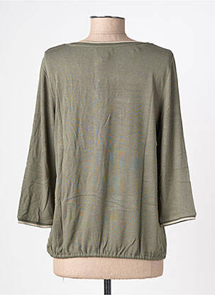 Top tissage jersey manches longues vert STREET ONE femme