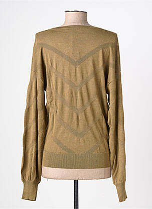 Pull col v manches longues vert GARCIA femme