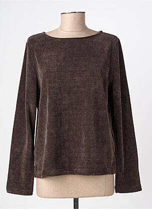 Pull coupe cintrée manches longues marron STREET ONE femme