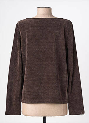 Pull coupe cintrée manches longues marron STREET ONE femme