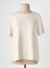 Top stretch manches courtes beige STREET ONE femme