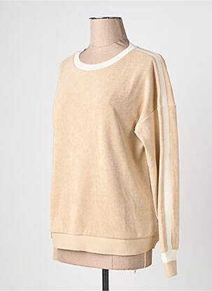 Sweat-shirt stretch manches longues beige STREET ONE femme