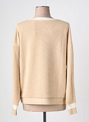 Sweat-shirt stretch manches longues beige STREET ONE femme