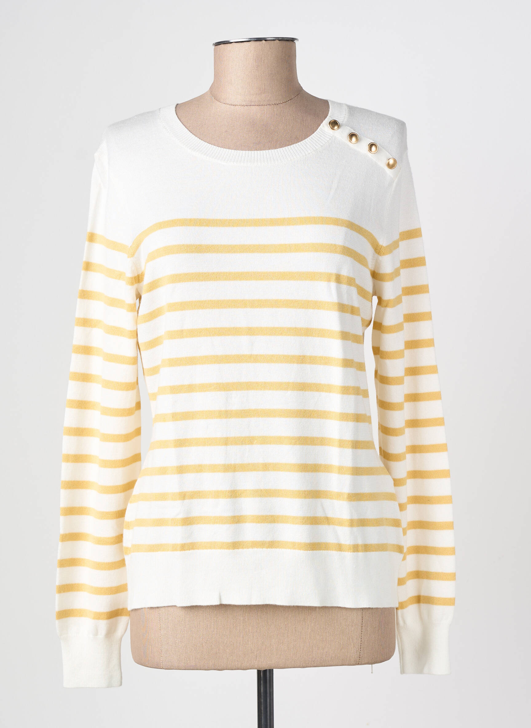 Pull stretch manches longues beige SOYACONCEPT femme