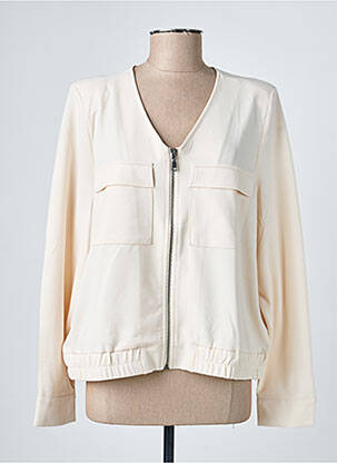 Blouson col v beige SOYACONCEPT femme