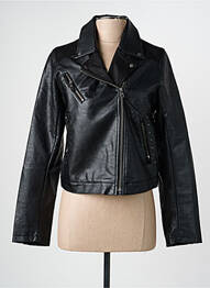 Veste simili cuir coupe cintrée noir WAY (WAY ARE YOU) BY IKKS fille