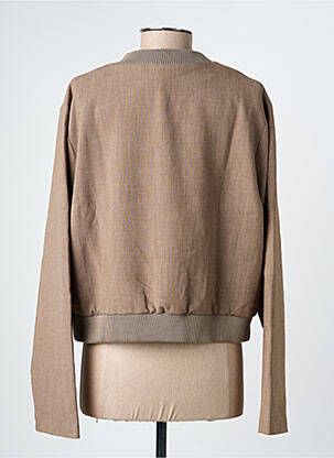 Blouson fermeture pressionnée marron GEISHA femme