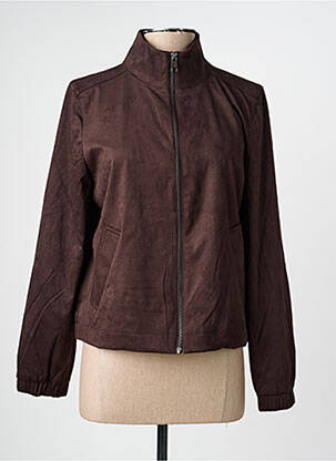 Veste casual tissage suedine marron STREET ONE femme