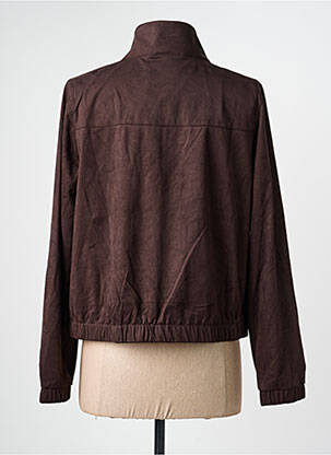 Veste casual tissage suedine marron STREET ONE femme