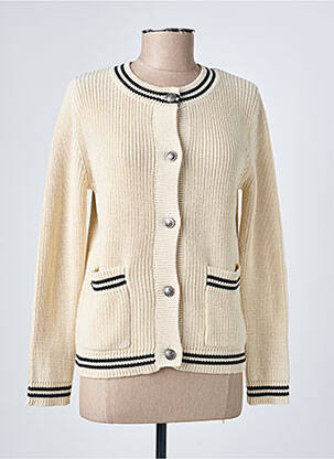 Gilet manches longues col rond beige SOYACONCEPT femme