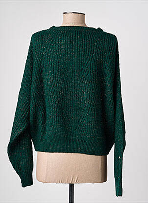 Gilet manches longues col rond vert GEISHA femme