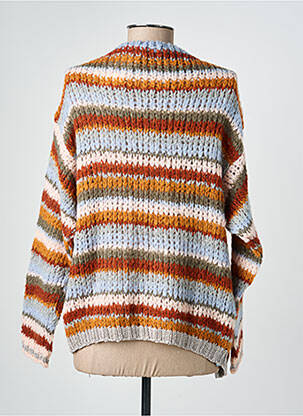 Gilet manches longues stretch orange GEISHA femme
