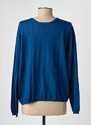 Gilet manches longues resserrée sur le bas bleu BREIZH ANGEL femme