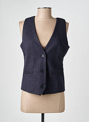 Gilet sans manche poches bleu SOYACONCEPT femme