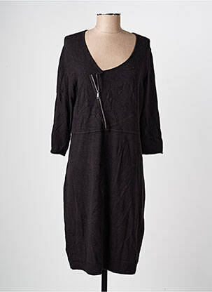 Robe pull col v manches longues noir OLSEN femme