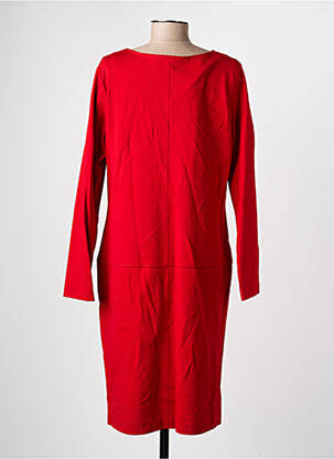 Robe mi-longue manches longues manches longues rouge PAUSE CAFE femme