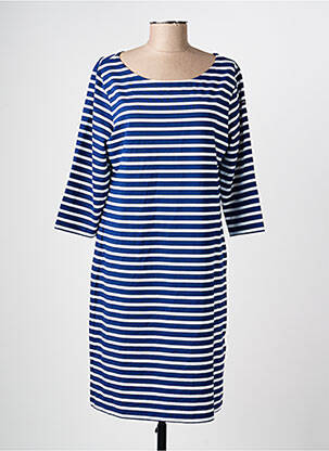 Robe mi-longue manches 3/4 manches 3/4 bleu ARMOR LUX femme