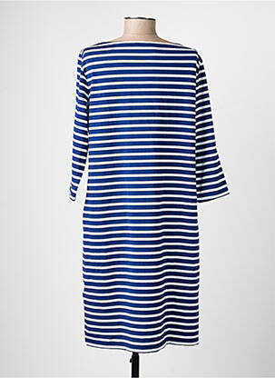 Robe mi-longue manches 3/4 manches 3/4 bleu ARMOR LUX femme
