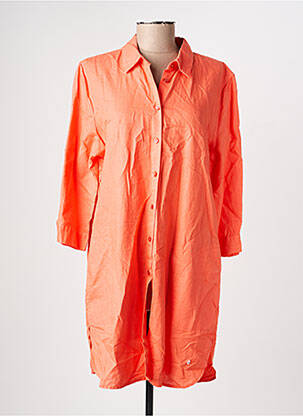 Robe mi-longue manches 3/4 manches 3/4 orange OLSEN femme