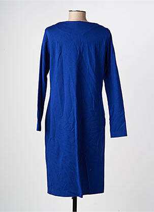 Robe mi-longue manches longues manches longues bleu PAUSE CAFE femme