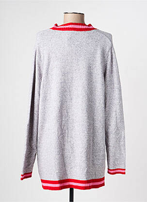 Gilet manches longues fermeture boutonnée sur le devant gris OLSEN femme