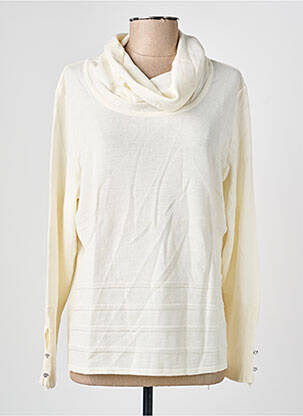 Pull coupe droite manches longues blanc PAUPORTÉ femme